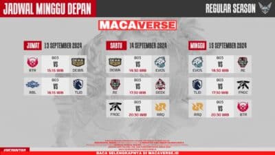 Jadwal MPL ID S14 Week 6 : Big Match The Royal Derby Hingga Ditutup Dengan RRQ Hoshi vs Bigetron Alpha..